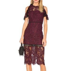 Alexis Burgundy Lace Evie Cocktail Dress